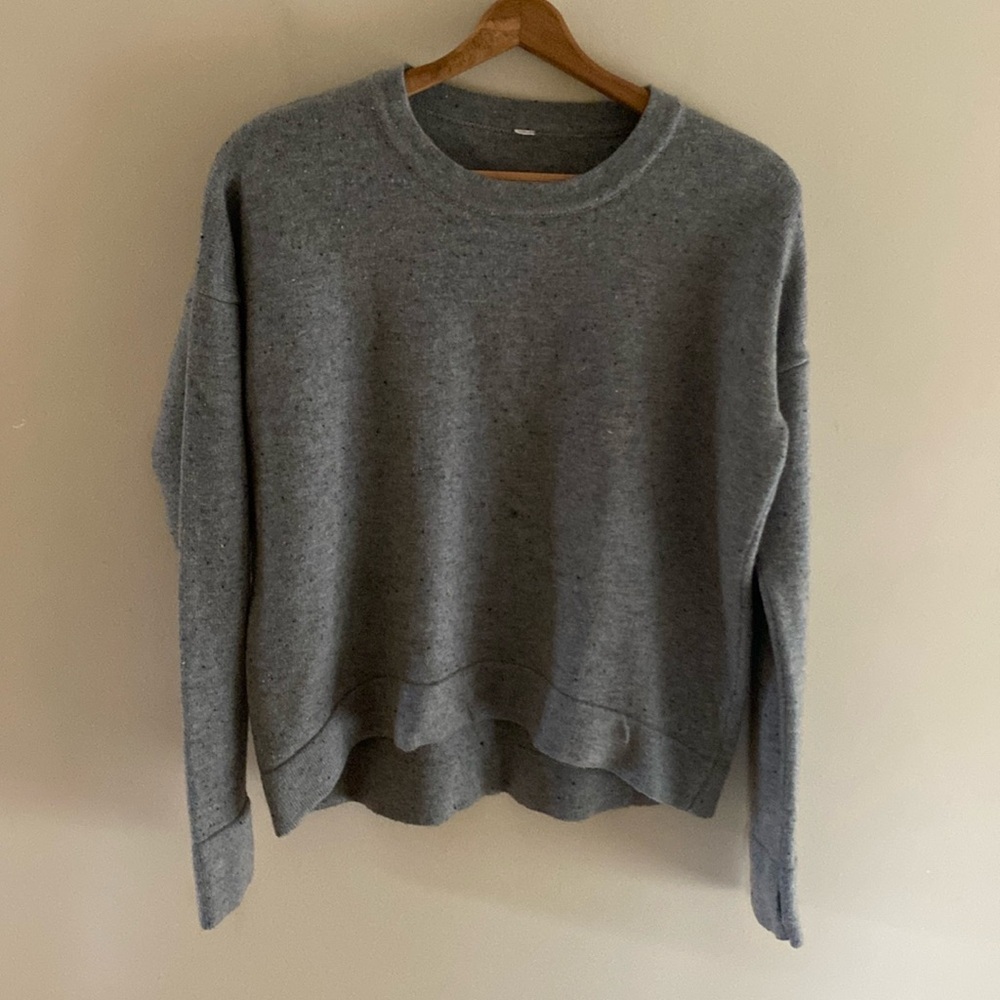 Lululemon Gray Crop Short Long Sweater